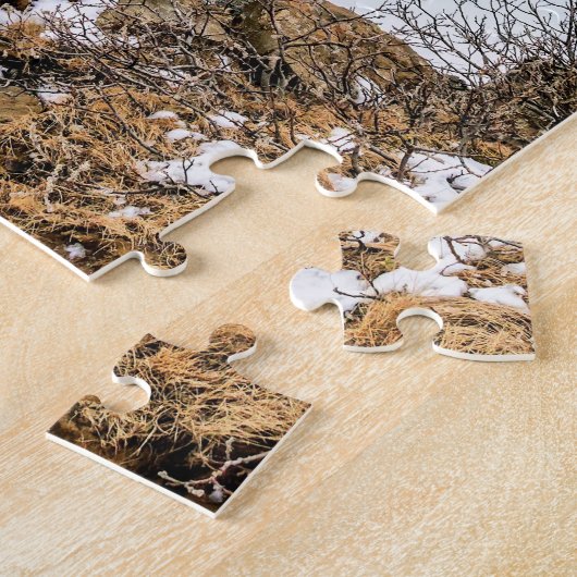 Wasserfall von Gulfoss Island im Winter Puzzle (Seite)