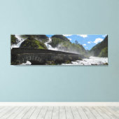 Wasserfall von Latefossen in der norwegischen Lein Leinwanddruck (Insitu (Holzboden))