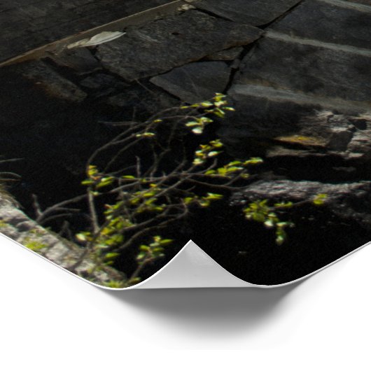 Wasserfall von Latefossen in norwegischem Poster (Ecke)