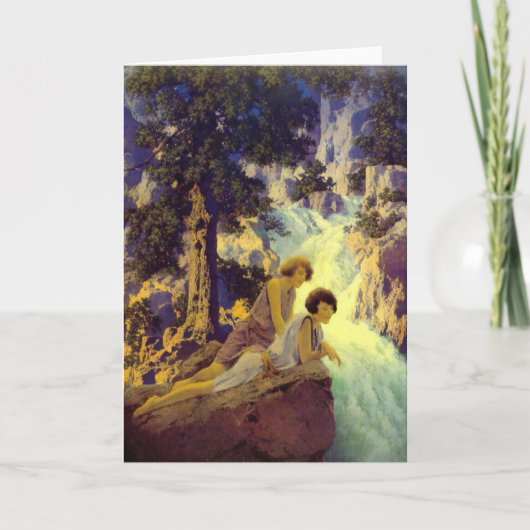 "Wasserfall" von Maxfield Parrish Karte (Vorderseite)