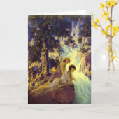 "Wasserfall" von Maxfield Parrish Karte (Gelbe Blume)