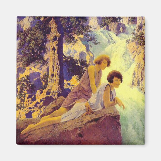 Wasserfall - von Maxfield Parrish Magnet (Vorne)