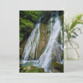 Wasserfall von Mele-Maat im Dschungel Dankeskarte (Stehend Vorderseite)