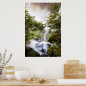 Wasserfall von oben poster (Küche)