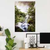 Wasserfall von oben poster (Heimbüro)