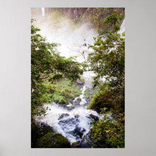 Wasserfall von oben poster