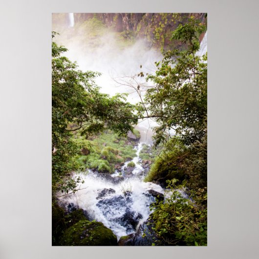 Wasserfall von oben poster (Vorne)