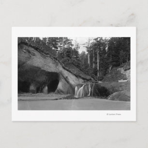 Wasserfall von Oregon in der Nähe von Hug Point Postkarte