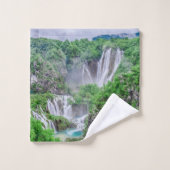 Wasserfall von Plitvicer Seen Badhandtuch Set (Waschlappen)