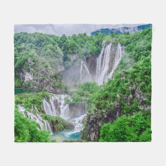 Wasserfall von Plitvicer Seen Fleecedecke (Vorderseite (Horizontal))