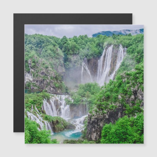 Wasserfall von Plitvicer Seen Magnetkarte (Vorne/Hinten)