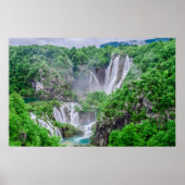 Wasserfall von Plitvicer Seen Poster (Vorne)