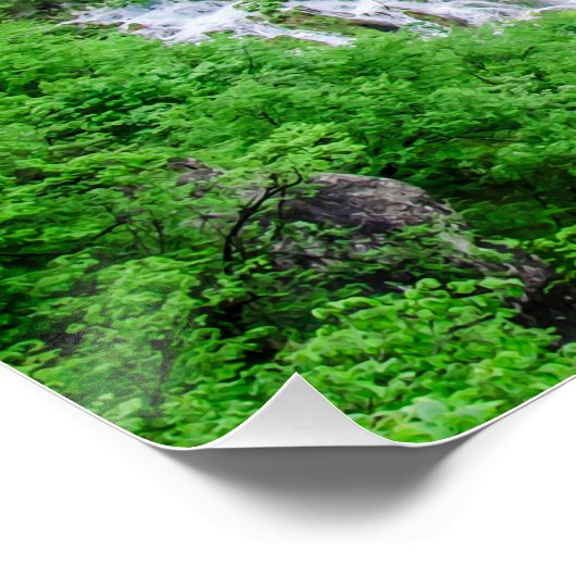 Wasserfall von Plitvicer Seen Poster (Ecke)