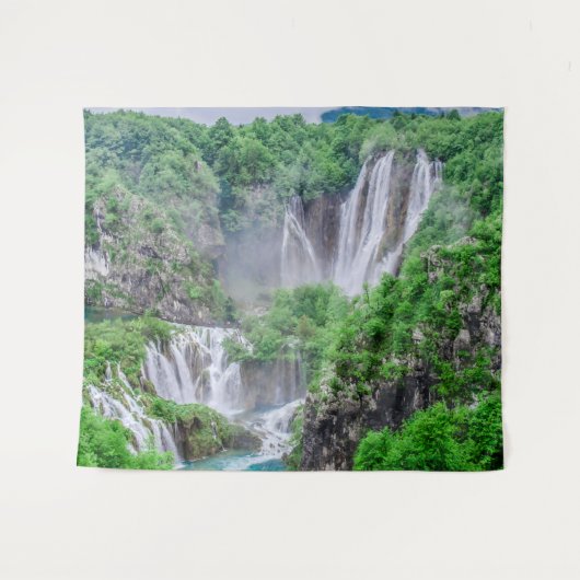 Wasserfall von Plitvicer Seen Wandteppich (Vorderseite (Horizontal))