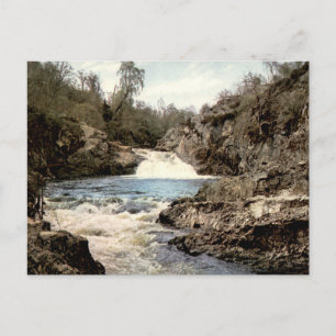 Wasserfall von Shin Vintage Schottischer Wasserfal Postkarte