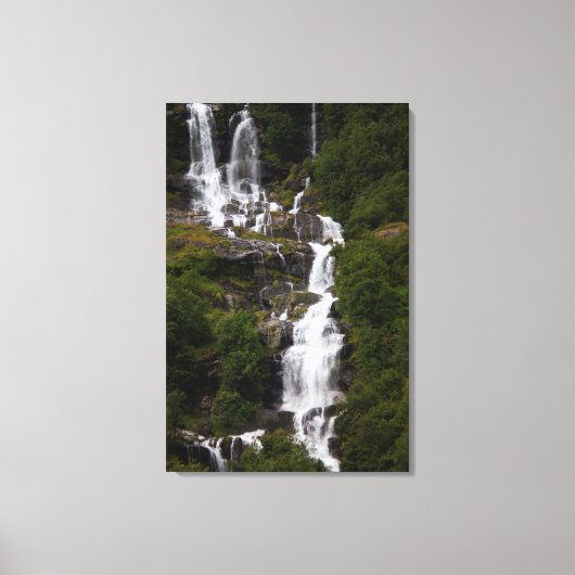 Wasserfall von Volefossen Leinwanddruck (Vorderseite)
