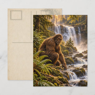 Wasserfall-Wächter-Bigfoot-Postkarte Postkarte