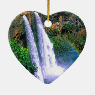 Wasserfall Wailua Kauai Hawaii Keramik Ornament