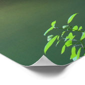 Wasserfall-Waldposter Poster (Ecke)