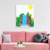 Wasserfall-Wandkunst Leinwanddruck (Insitu (Wohnzimmer))