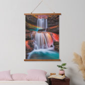 Wasserfall Wandteppich Mit Holzrahmen (Schlafzimmer)