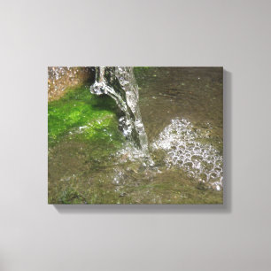 Wasserfall-Wasserfall Bubbling-Wasserleinwand Prin Leinwanddruck