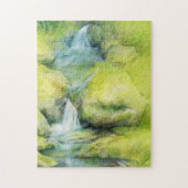 Wasserfall Wasserfall Wasserfall Kunstmalerei Puzz Puzzle (Vertikal)