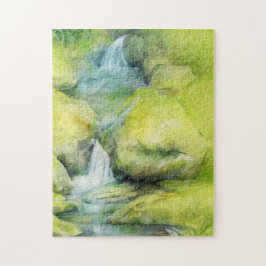 Wasserfall Wasserfall Wasserfall Kunstmalerei Puzz Puzzle