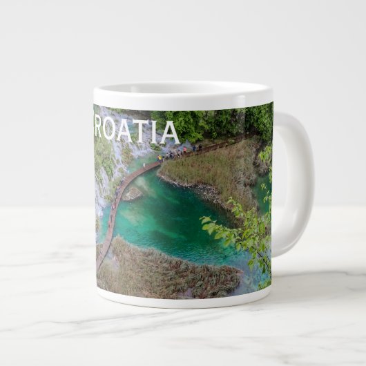 Wasserfall Wasserfall Wasserfall Wasserfall Wasser Jumbo-Tasse (Vorderseite Rechts)