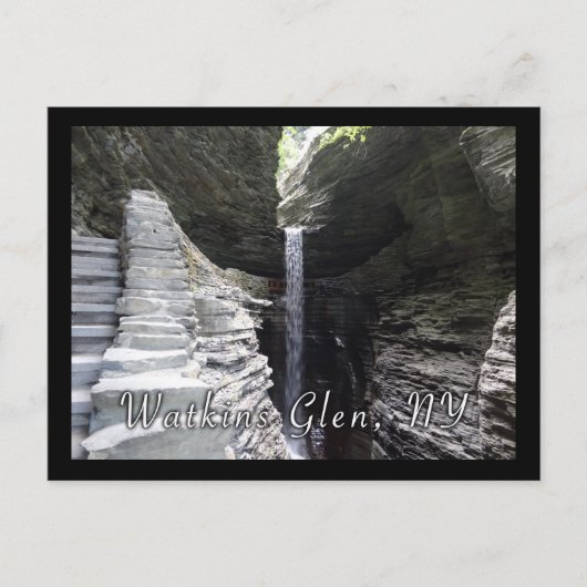 Wasserfall Wasserfall Watkins Glen Postkarte (Vorderseite)