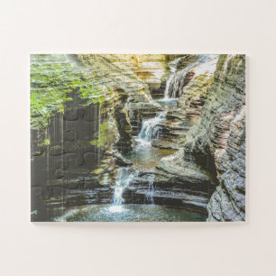 Wasserfall Watkins Glen Natur überdacht Puzzle