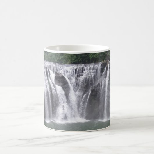 Wasserfall Weißer Kaffeebecher Kaffeetasse (Mittel)