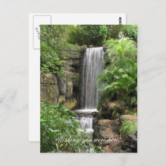 Wasserfall, wünscht ihr wärt hier... postkarte (Vorne/Hinten)