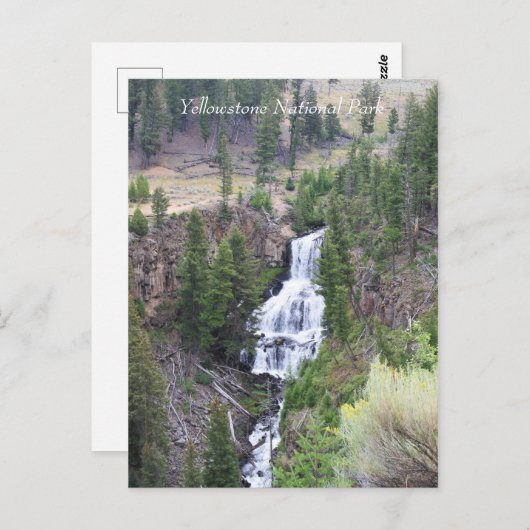 Wasserfall, Yellowstone Nationalpark, Postcard Postkarte (Vorne/Hinten)