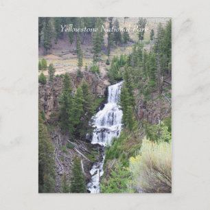 Wasserfall, Yellowstone Nationalpark, Postcard Postkarte