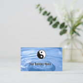 Wasserfall Yin Yang Business Card Visitenkarte (Stehend Vorderseite)