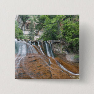 Wasserfall, Zion National Park, Utah, USA Button