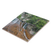 Wasserfall, Zion National Park, Utah, USA Fliese (Seite)