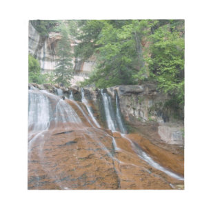 Wasserfall, Zion National Park, Utah, USA Notizblock