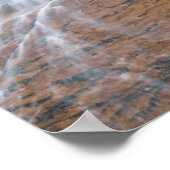 Wasserfall, Zion National Park, Utah, USA Poster (Ecke)