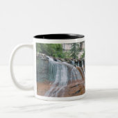 Wasserfall, Zion National Park, Utah, USA Zweifarbige Tasse (Links)