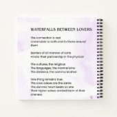 Wasserfall zwischen Liebenden Gedicht aufleben Notizblock (Rückseite)