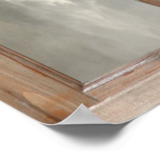 Wasserfallansicht aus einem Fenster Poster (Ecke)