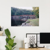 Wasserfallbrücke Poster (Heimbüro)