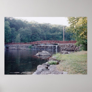 Wasserfallbrücke Poster
