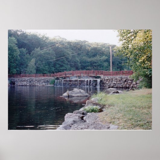 Wasserfallbrücke Poster (Vorne)