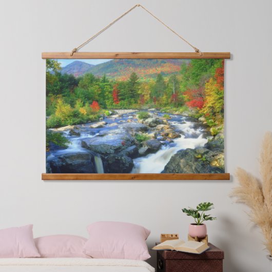 Wasserfälle | Adirondack Mountains Wandteppich Mit Holzrahmen (Schlafzimmer)