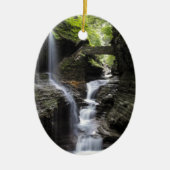 Wasserfälle an Watkins Schlucht, NY Keramikornament (Vorne)