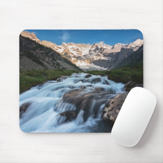 Wasserfälle | Aviolo Lake, Italien Mousepad (Mit Mouse)