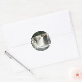 Wasserfälle Bäume glücklich Geburtstagsklammer Runder Aufkleber (Umschlag)